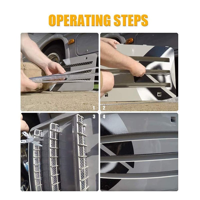 Swess RV Flying Insect Screen for RV Water Heater Vent Cover Protects RV Furnaces from Insects Stainless Steel Mesh with Installation Tool 20" x 1.5" & 2.8''x1.3'' & 8.5" x 6" x 1.3" & 4.5'' x 4.5'' x 1.3' - Image 3